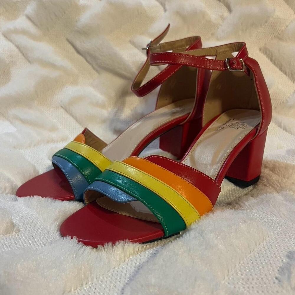 French Blu rainbow heels